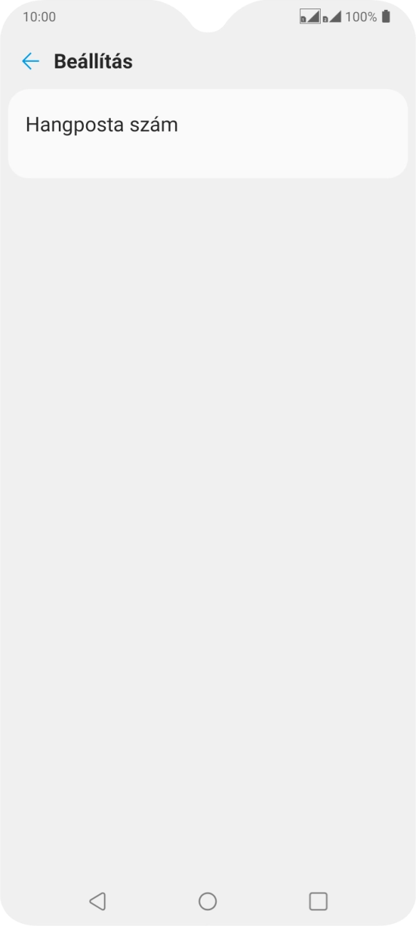 Válaszd a Hangposta szám lehetőséget.