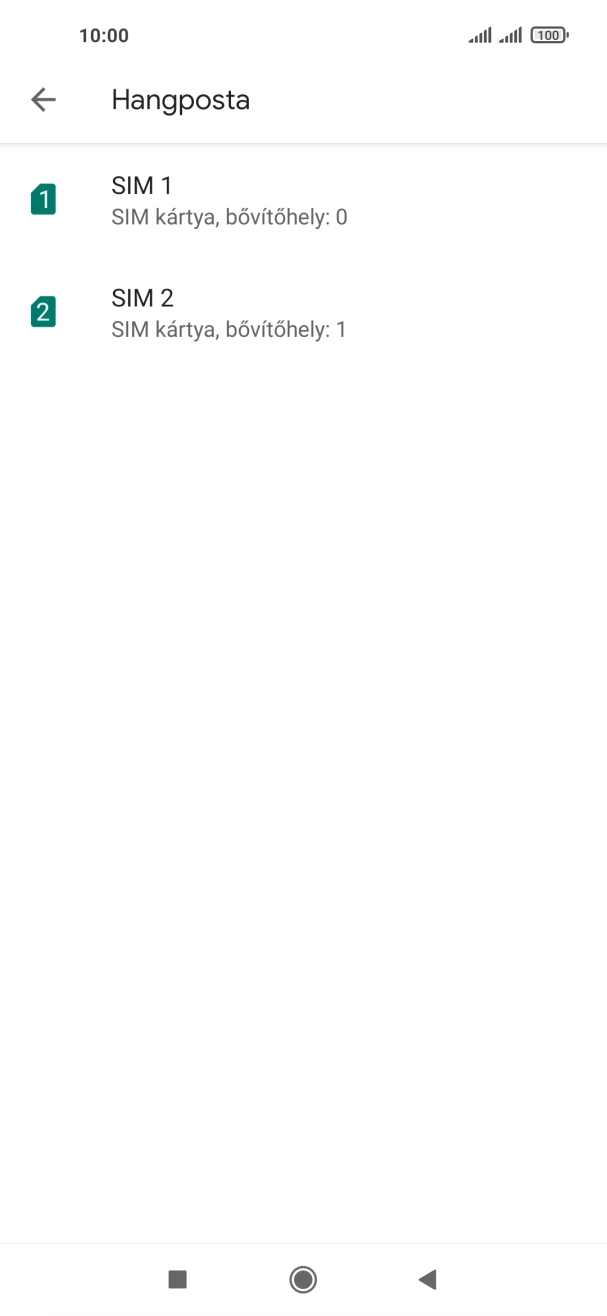 Kattints a kívánt SIM-kártyára. Kattints a kívánt SIM-kártyára.