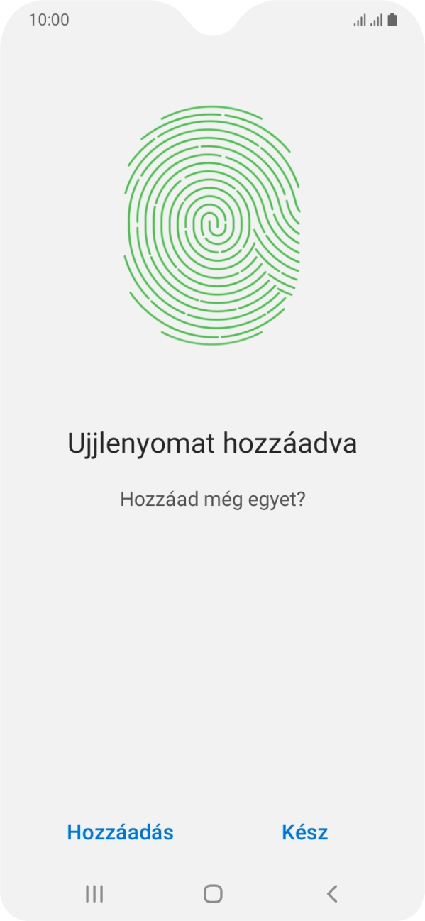 Válaszd a Kész lehetőséget.