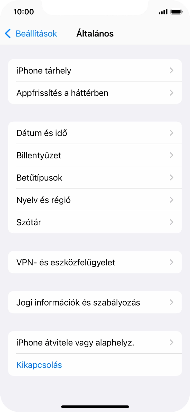 Válaszd az „iPhone átvitele vagy alaphelyz.” lehetőséget. Válaszd az „iPhone átvitele vagy alaphelyz.” lehetőséget.