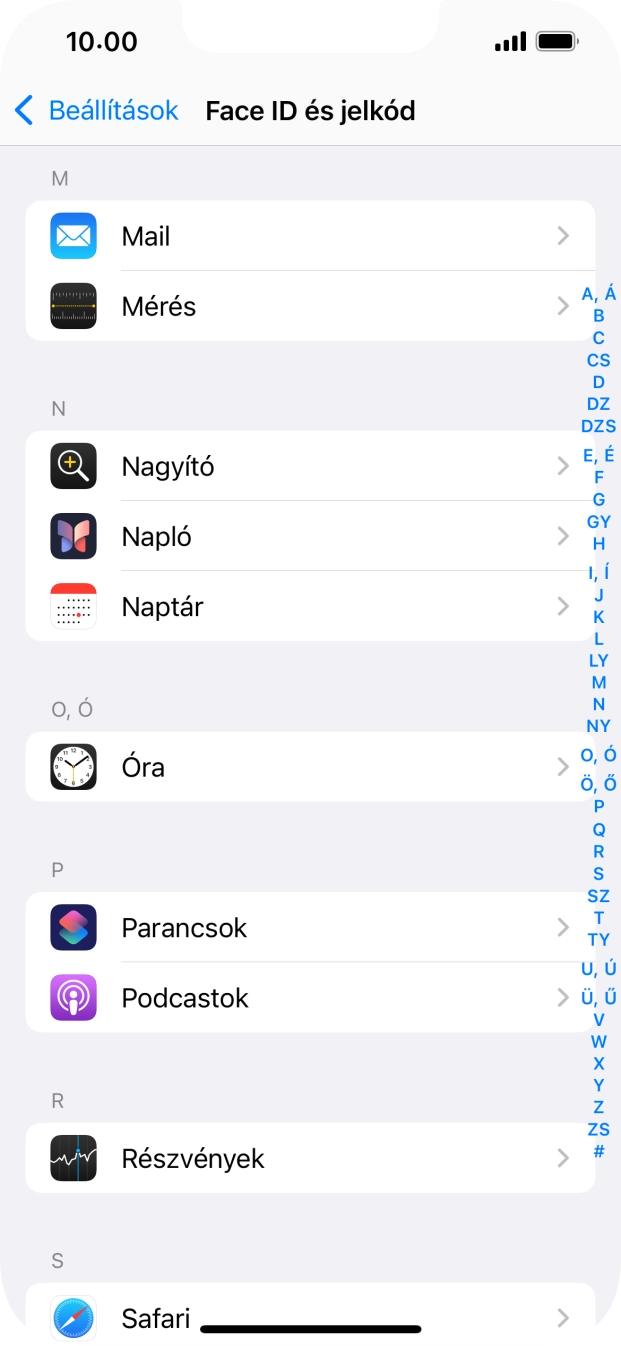 Válaszd a Mail lehetőséget.