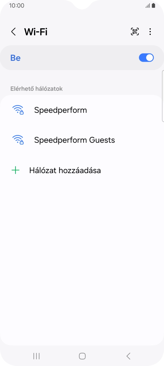Válaszd ki a kívánt Wi-Fi hálózatot.