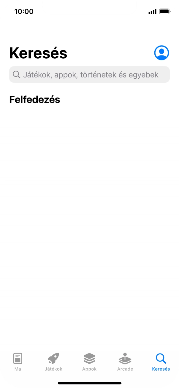 Kattints a keresés mezőre, és írd be a keresett alkalmazás nevét vagy tárgykörét.