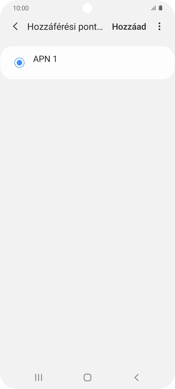 Válaszd a Hozzáad lehetőséget.