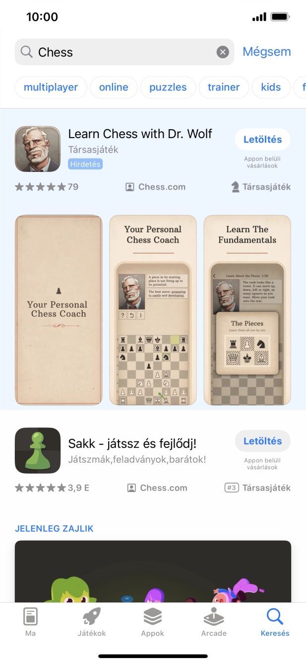 Kattints a kívánt alkalmazásra. Kattints a kívánt alkalmazásra.