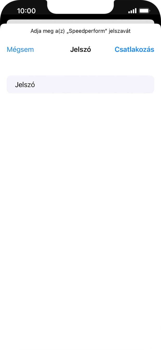 Írd be a Wi-Fi hálózatodhoz tartózó jelszót, és válaszd a Csatlakozás lehetőséget.