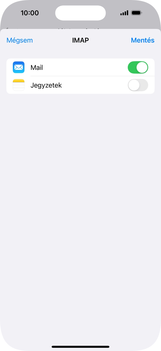 Válaszd a Mentés lehetőséget. Beállította a rendszer az e-mail-fiókodat. Amennyiben további beállításokat kívánsz alkalmazni a bejövő és kimenő szerverhez, az alábbi lépésekkel folytasd.