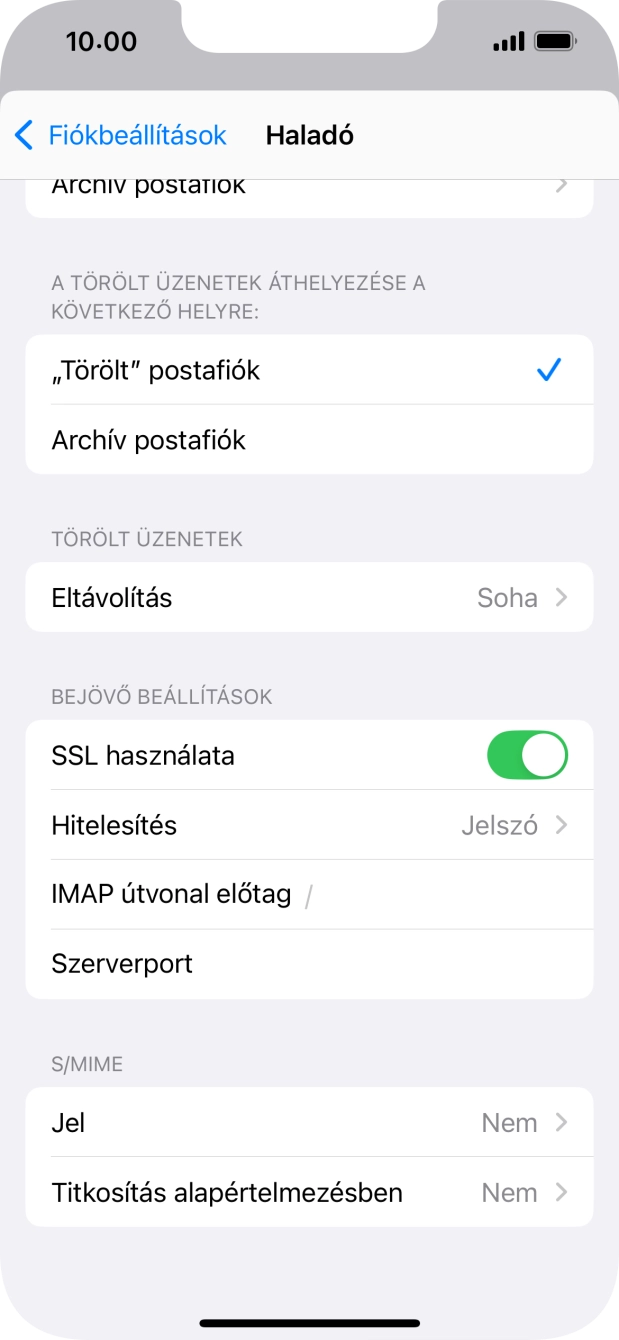 Válaszd a Hitelesítés lehetőséget.