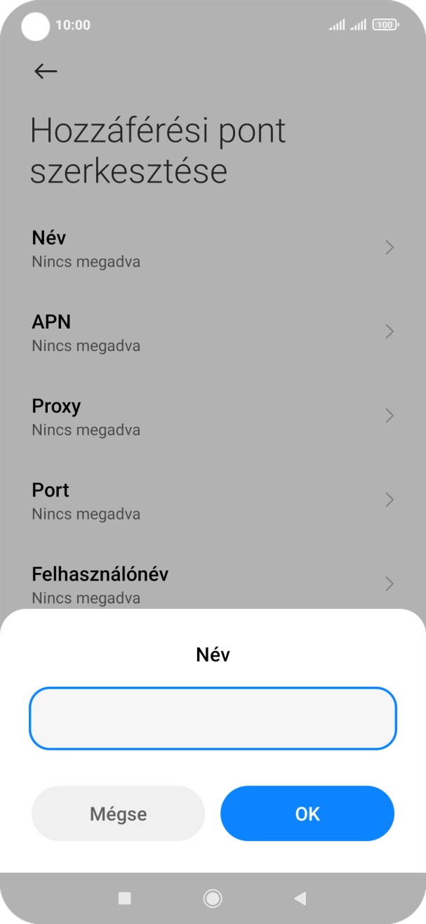 Írd be azt, hogy One MMS, és válaszd az OK lehetőséget.