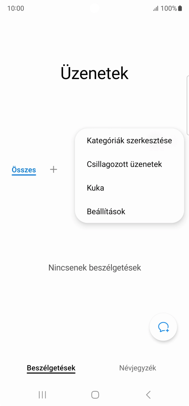 Válaszd a Beállítások lehetőséget. Válaszd a Beállítások lehetőséget.