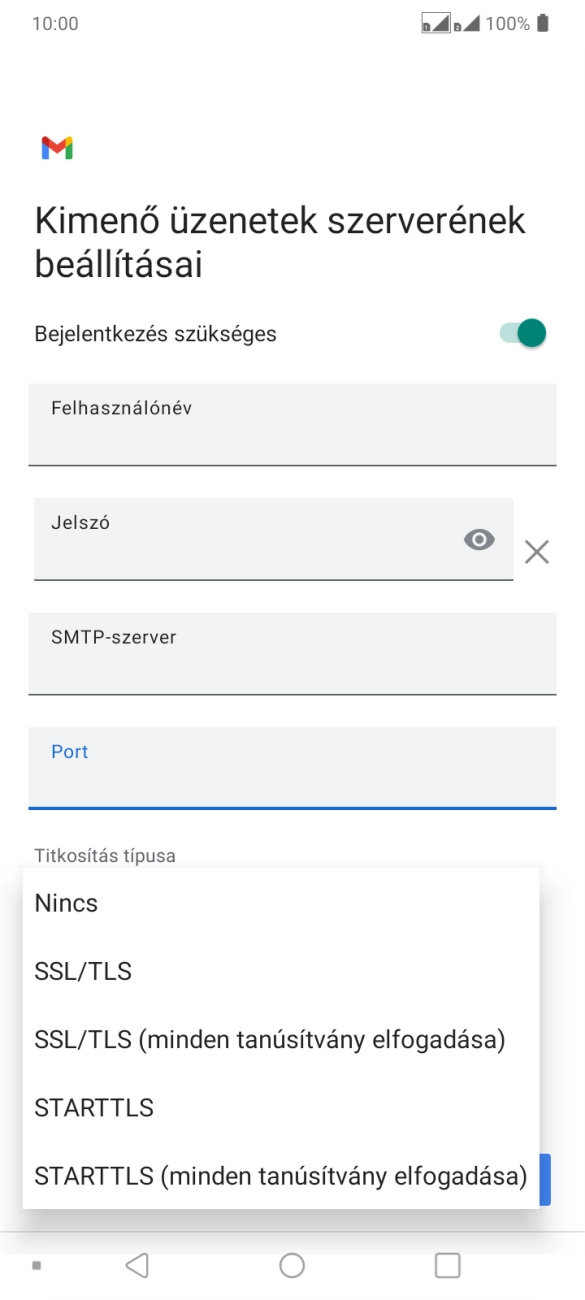 Válaszd a Nincs lehetőséget.