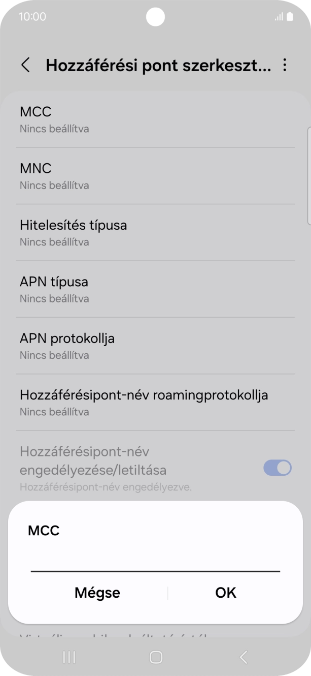 Írd be azt, hogy 216, és válaszd az OK lehetőséget.