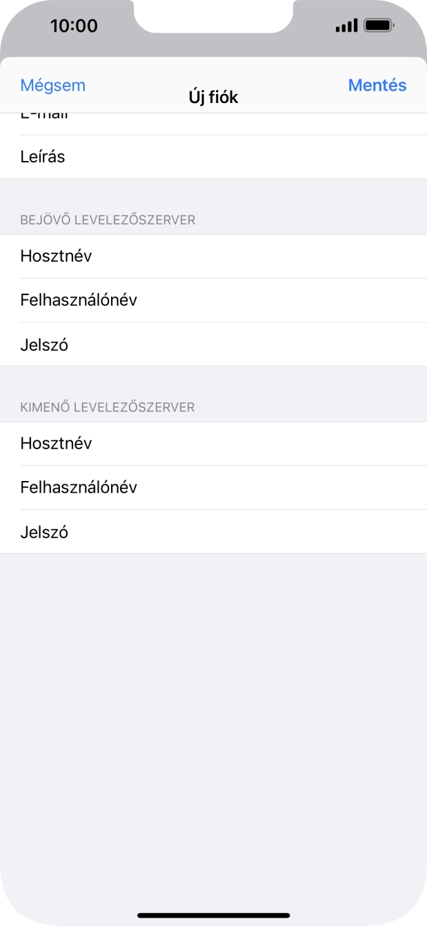 Válaszd a Mentés lehetőséget. Beállította a rendszer az e-mail-fiókodat. Amennyiben további beállításokat kívánsz alkalmazni a bejövő és kimenő szerverhez, az alábbi lépésekkel folytasd.