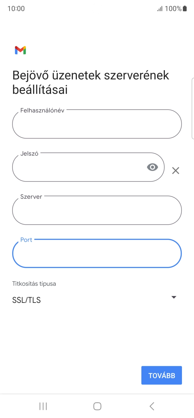 Válaszd a TOVÁBB lehetőséget.