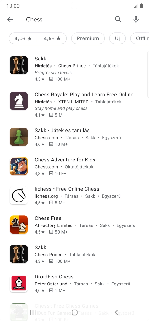 Kattints a kívánt alkalmazásra.