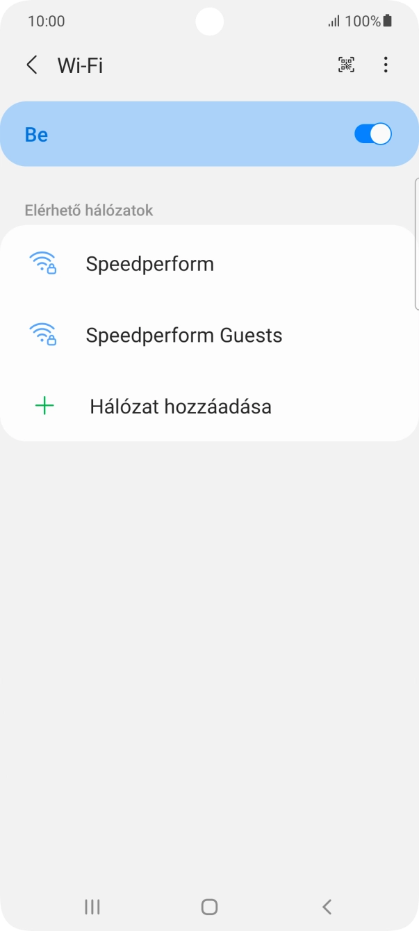 Válaszd ki a kívánt Wi-Fi hálózatot.