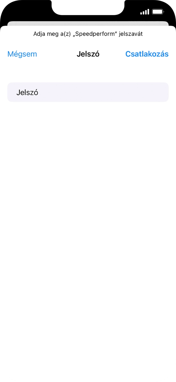 Írd be a Wi-Fi hálózatodhoz tartózó jelszót, és válaszd a Csatlakozás lehetőséget.