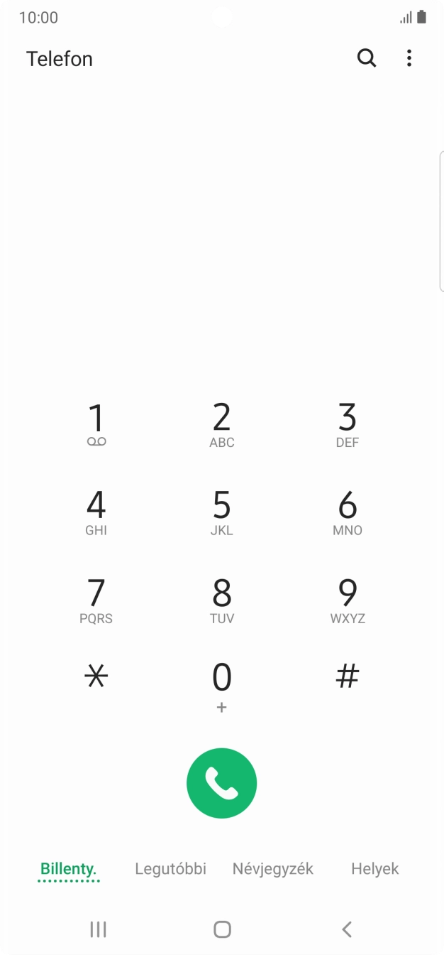 Kattints a menü ikonra.