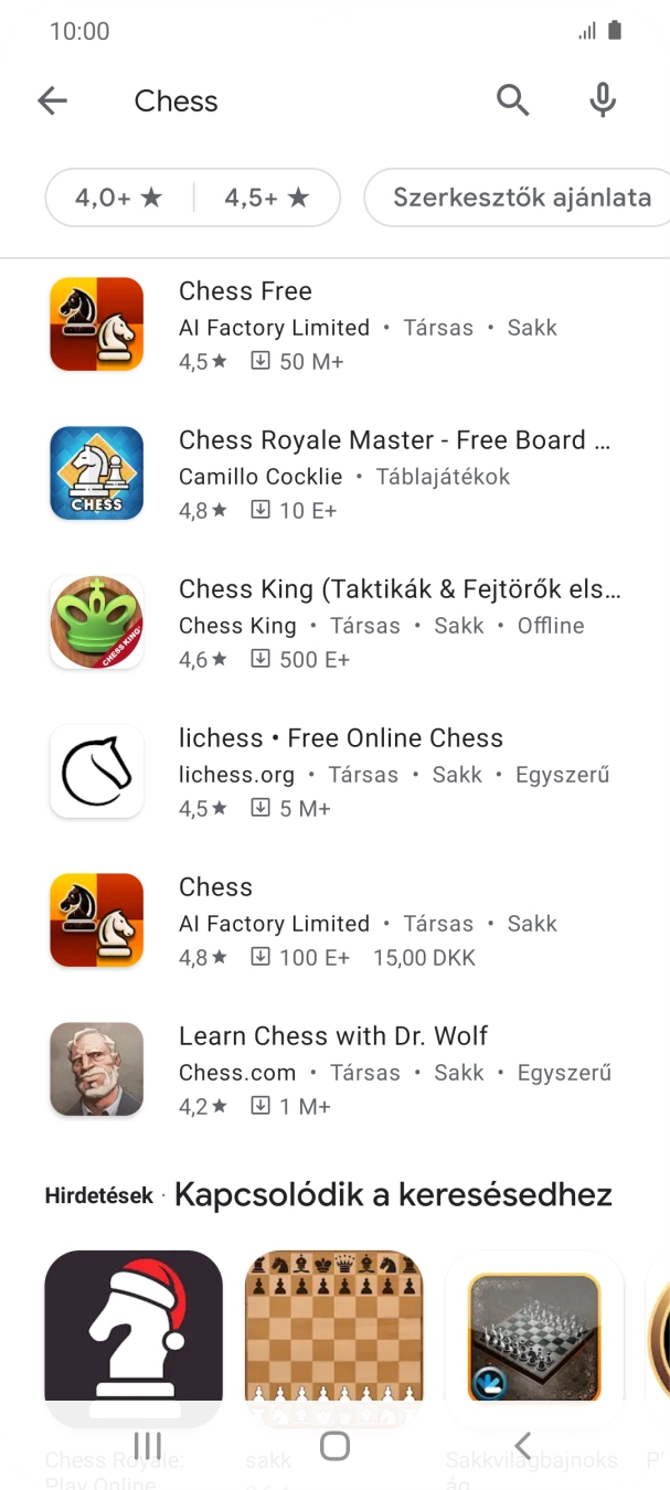 Kattints a kívánt alkalmazásra.