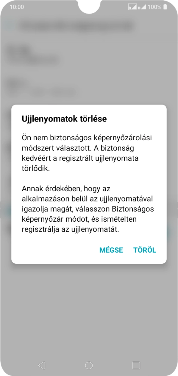 Válaszd a TÖRÖL lehetőséget. Válaszd a TÖRÖL lehetőséget.