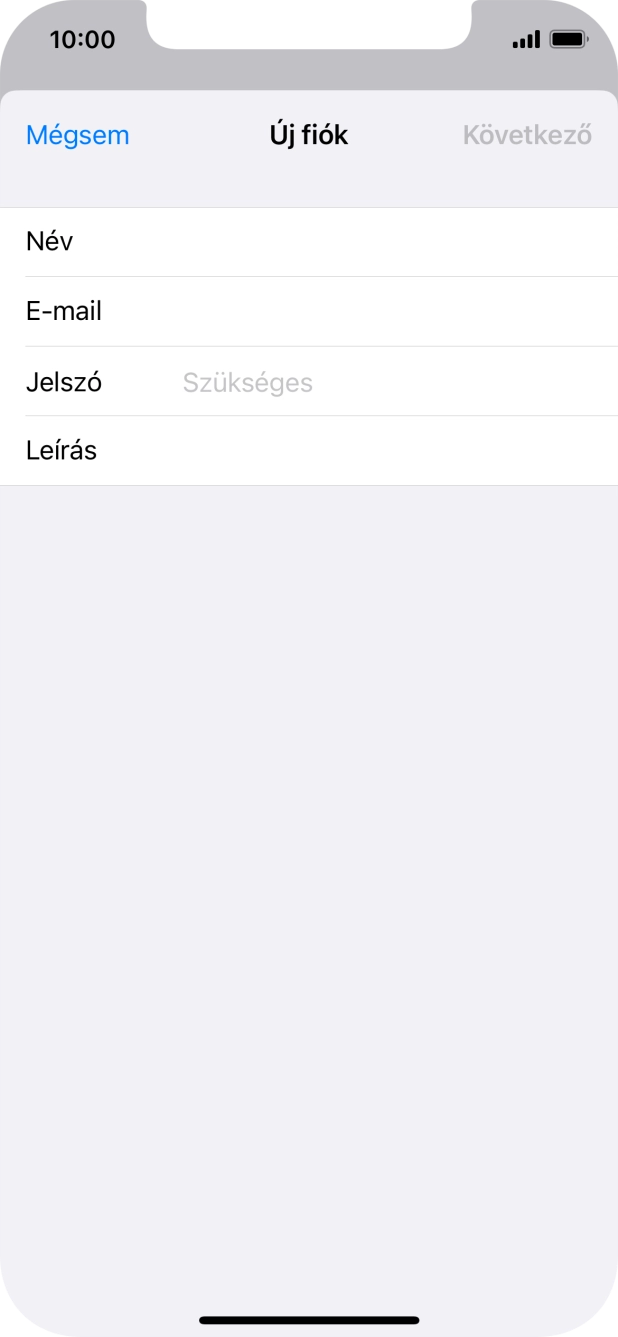 Kattints a Jelszó mezőre, és írd be az e-mail-fiókodhoz tartozó jelszót.