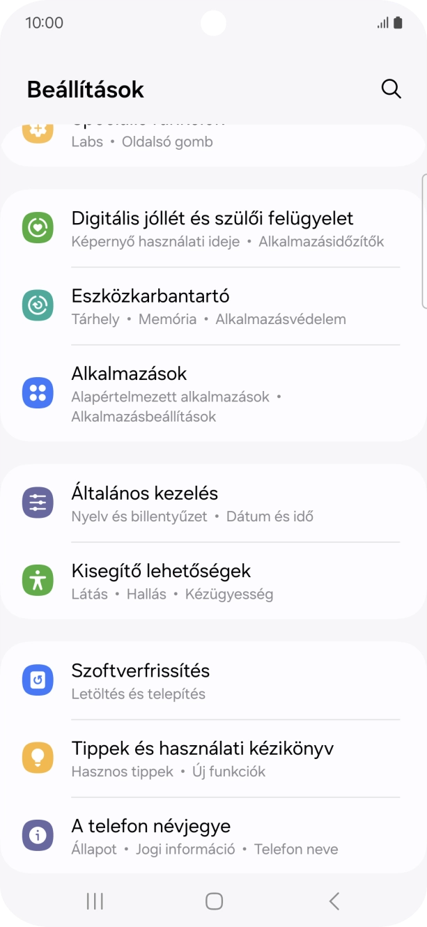 Válaszd az Általános kezelés lehetőséget.