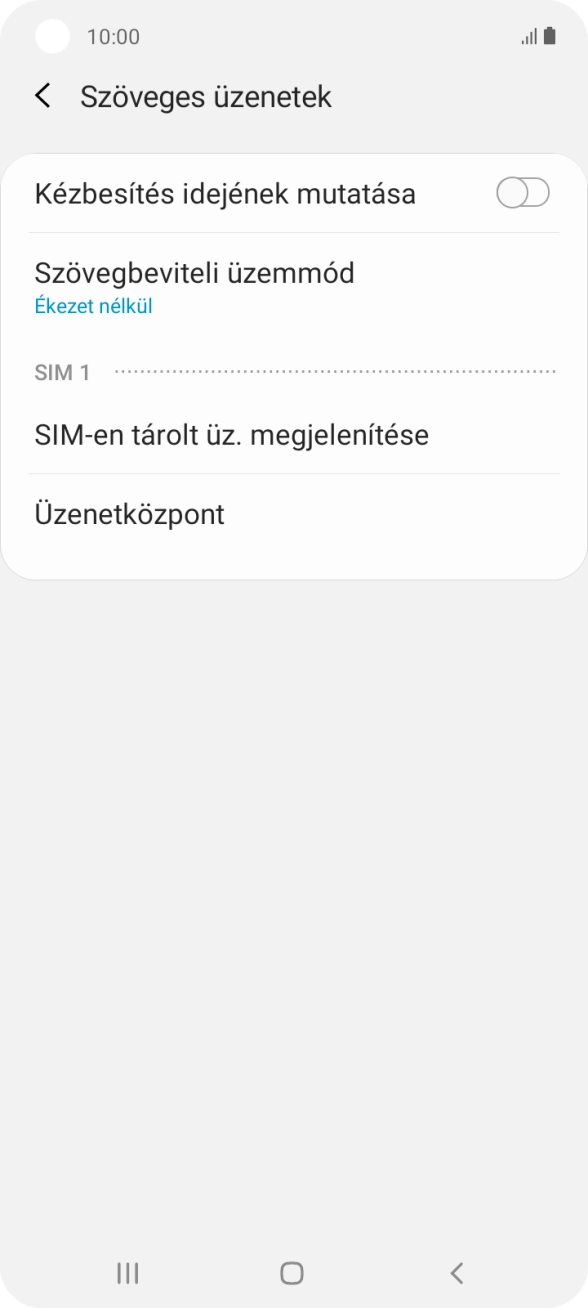 Válaszd az Üzenetközpont lehetőséget.