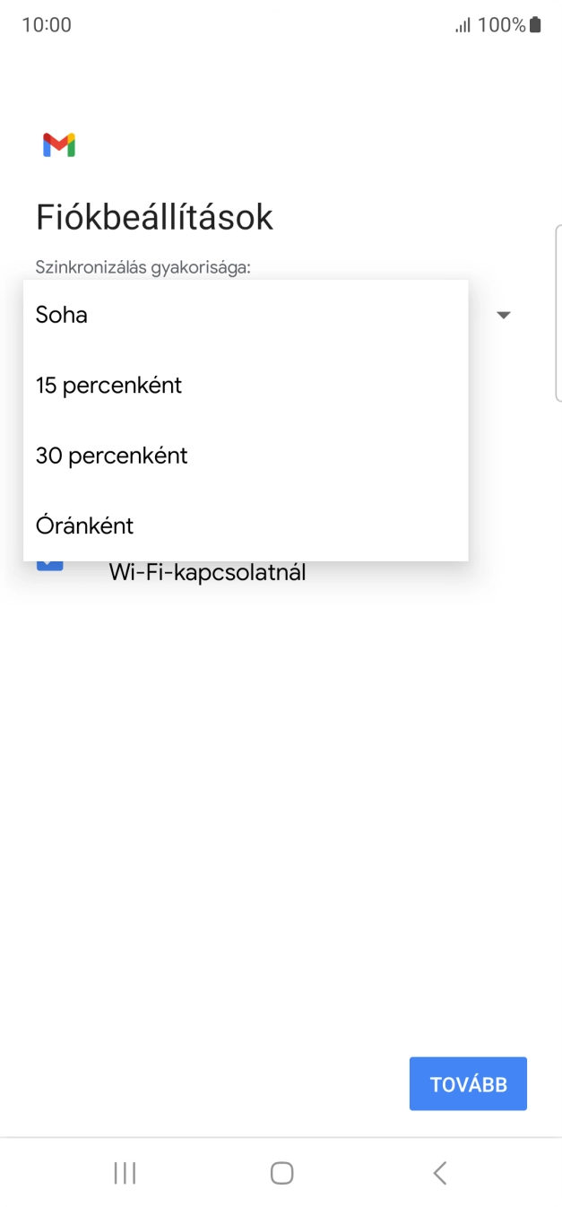 Válaszd ki a kívánt beállítást.