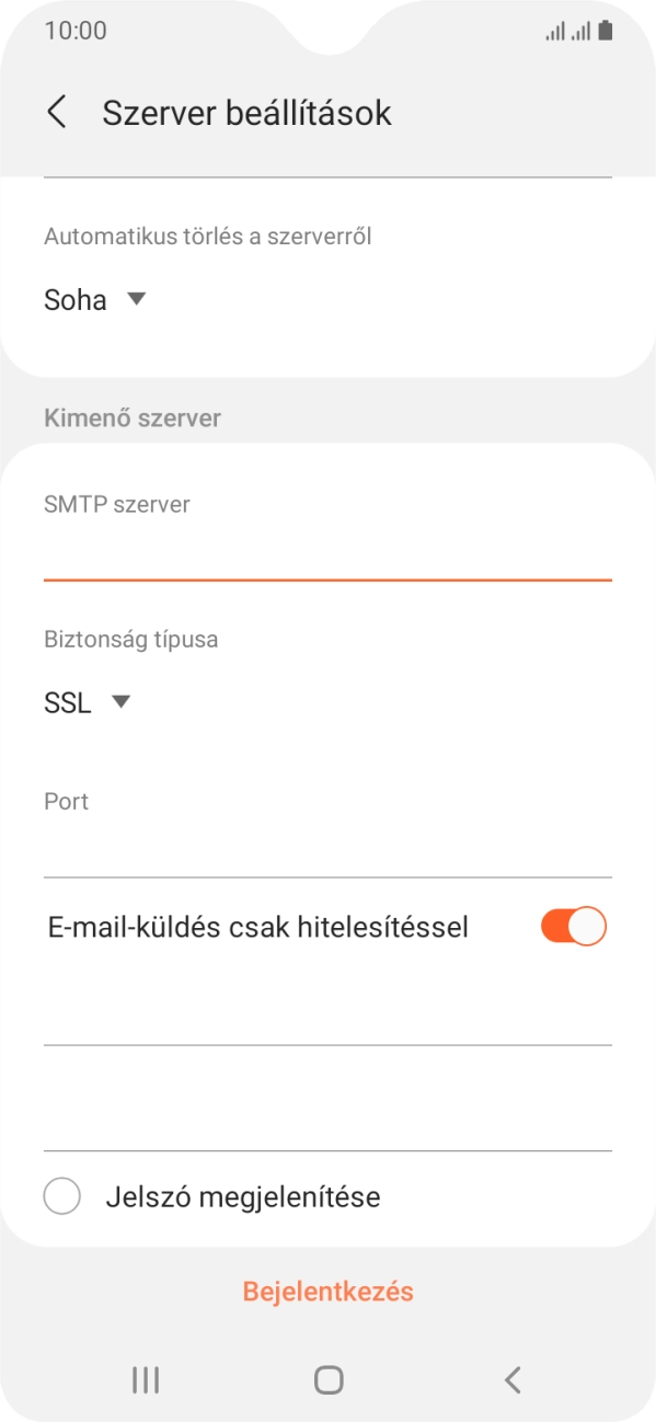 Nyisd le az „Biztonság típusa” alatt legördülő menüt.