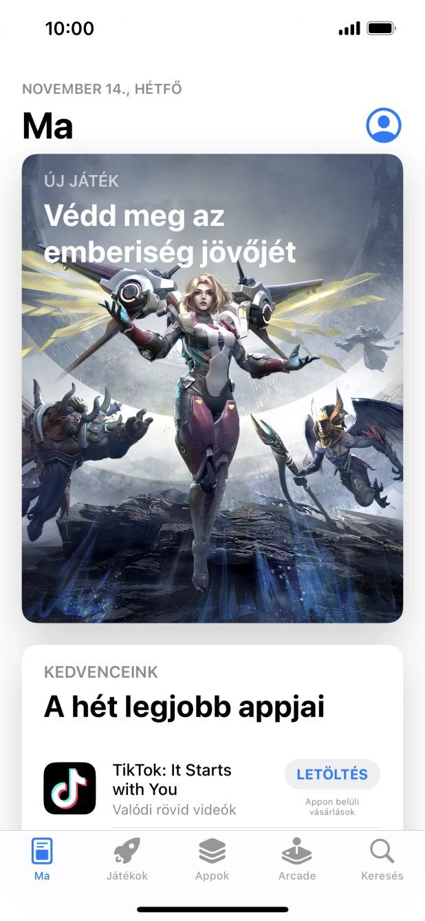 Válaszd a Keresés lehetőséget.