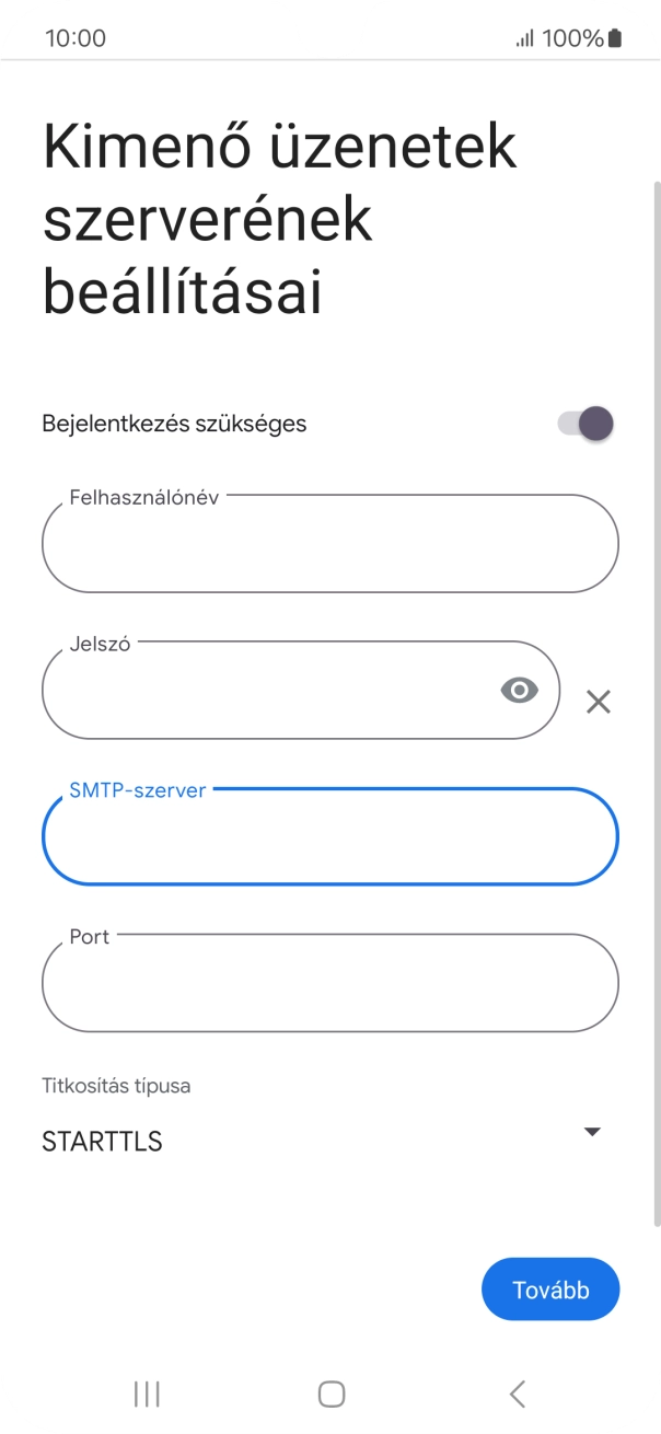 Kattints a „Port” alatti mezőre, és írd be a következőt: 587.