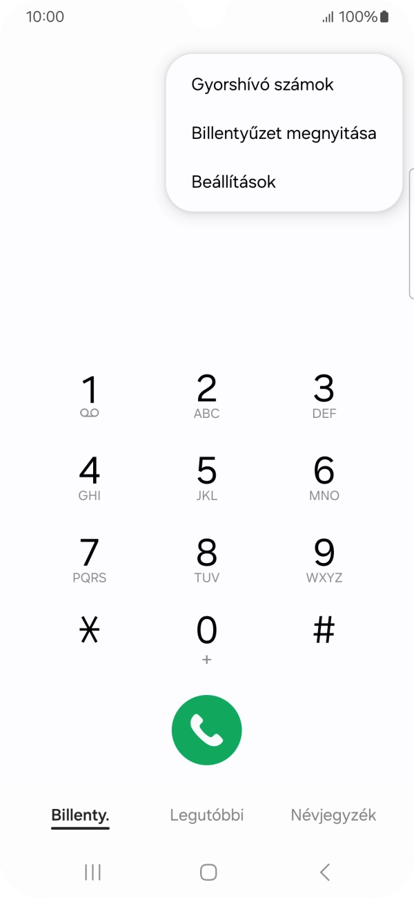 Válaszd a Beállítások lehetőséget.