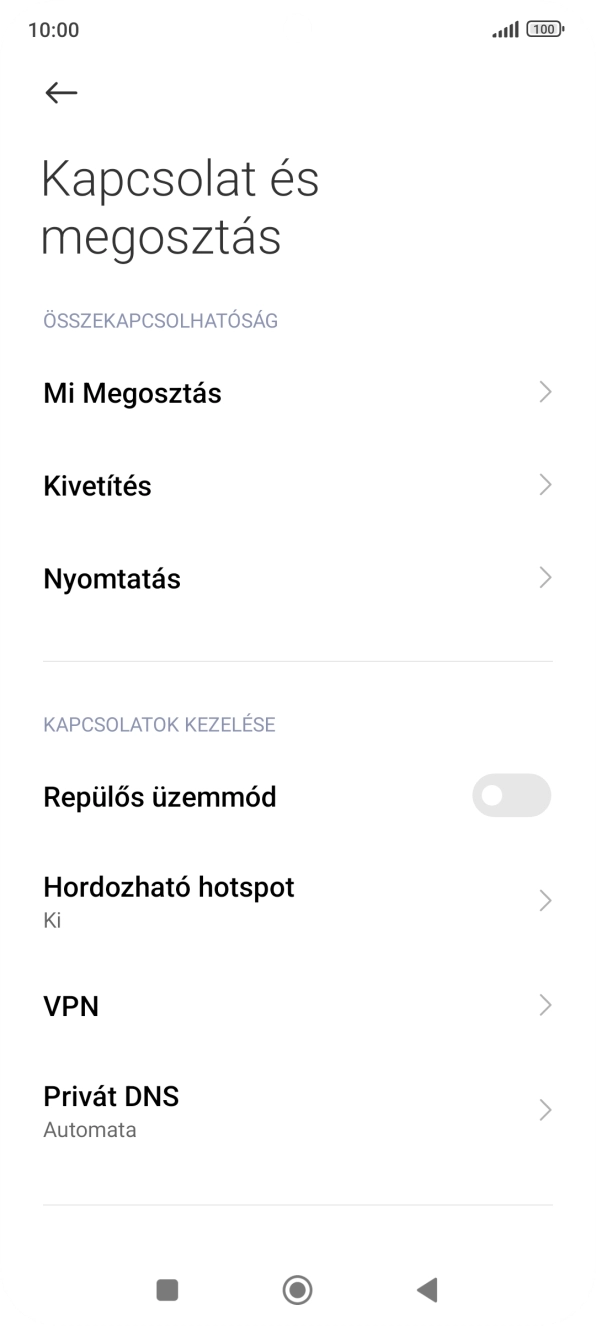 Válaszd a Hordozható hotspot lehetőséget.
