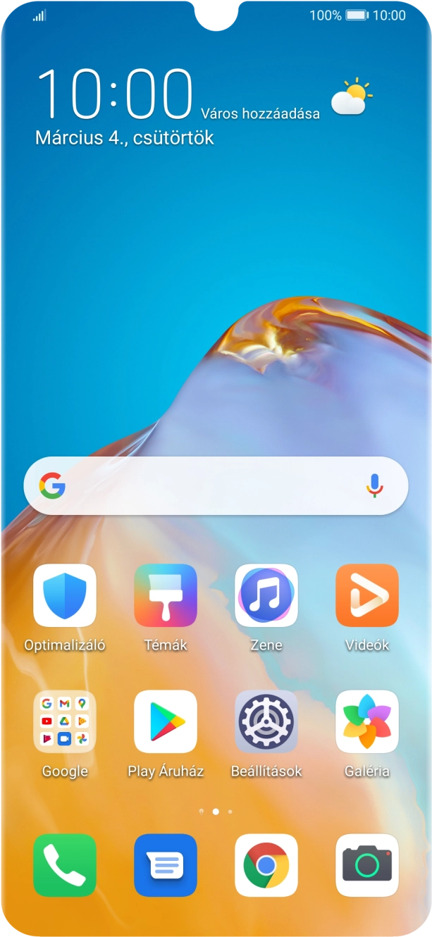 Válaszd a Beállítások lehetőséget. Válaszd a Beállítások lehetőséget.