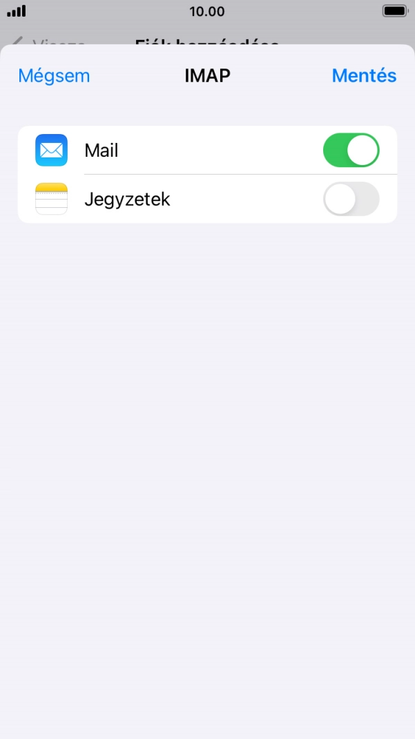 Válaszd a Mentés lehetőséget. Beállította a rendszer az e-mail-fiókodat. Amennyiben további beállításokat kívánsz alkalmazni a bejövő és kimenő szerverhez, az alábbi lépésekkel folytasd.