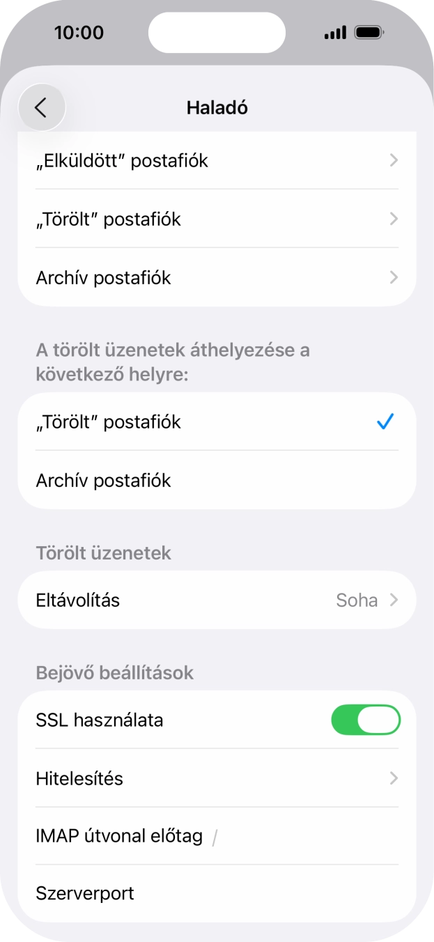 Válaszd a Hitelesítés lehetőséget.
