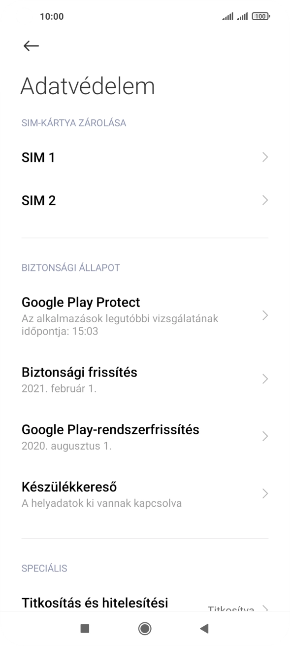 Kattints a kívánt SIM-kártyára.