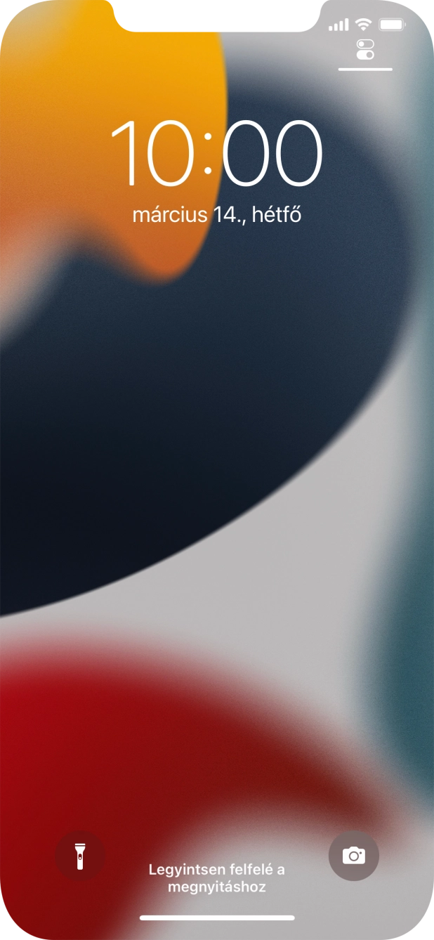 Húzd az ujjad felfelé a kijelző aljáról.