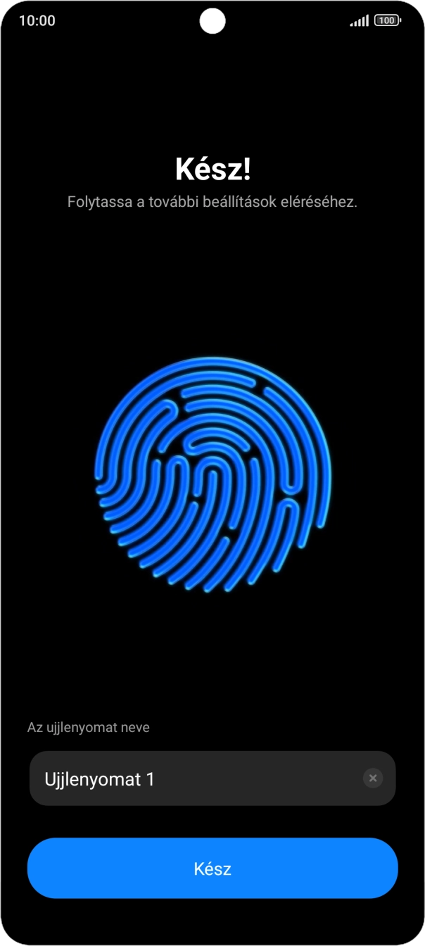 Válaszd a Kész lehetőséget.