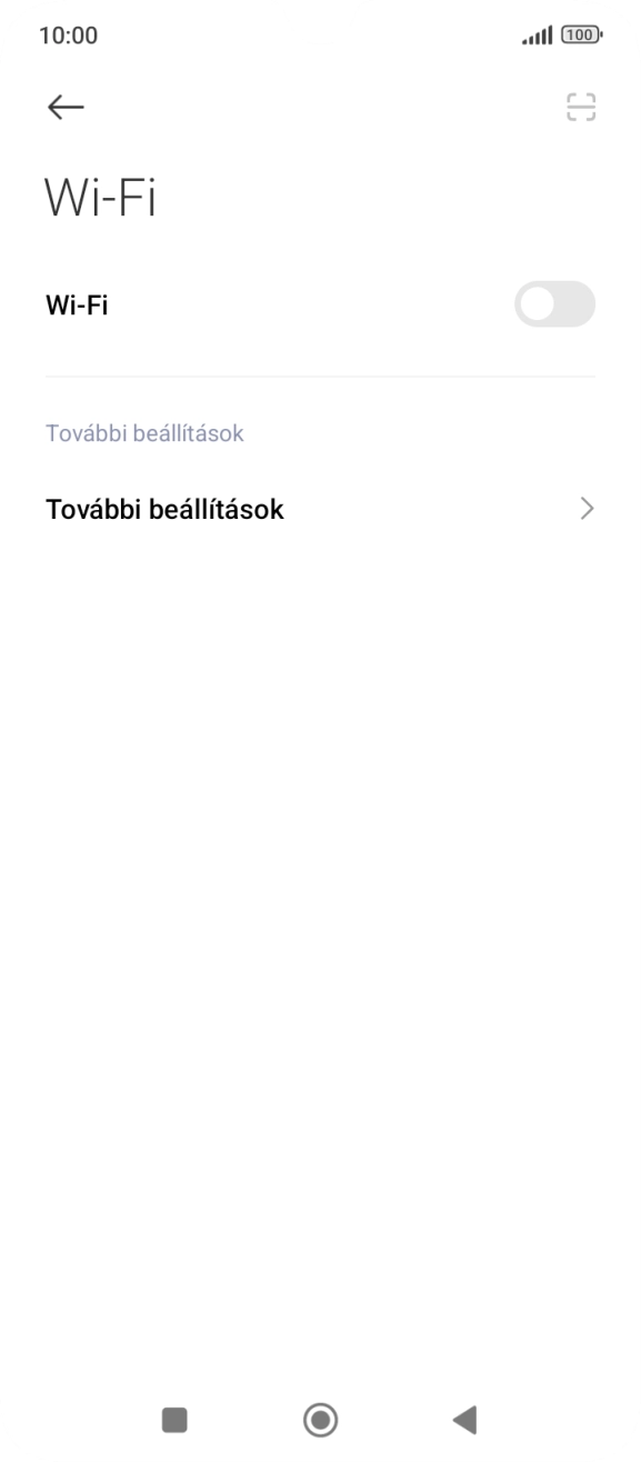 Kattints a „Wi-Fi” melletti csúszkára a funkció bekapcsolásához. Kattints a „Wi-Fi” melletti csúszkára a funkció bekapcsolásához.