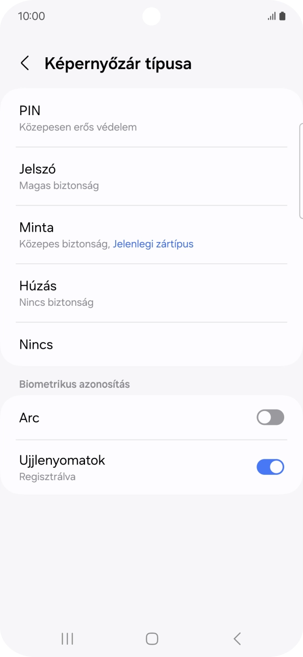 Válaszd a Nincs lehetőséget.