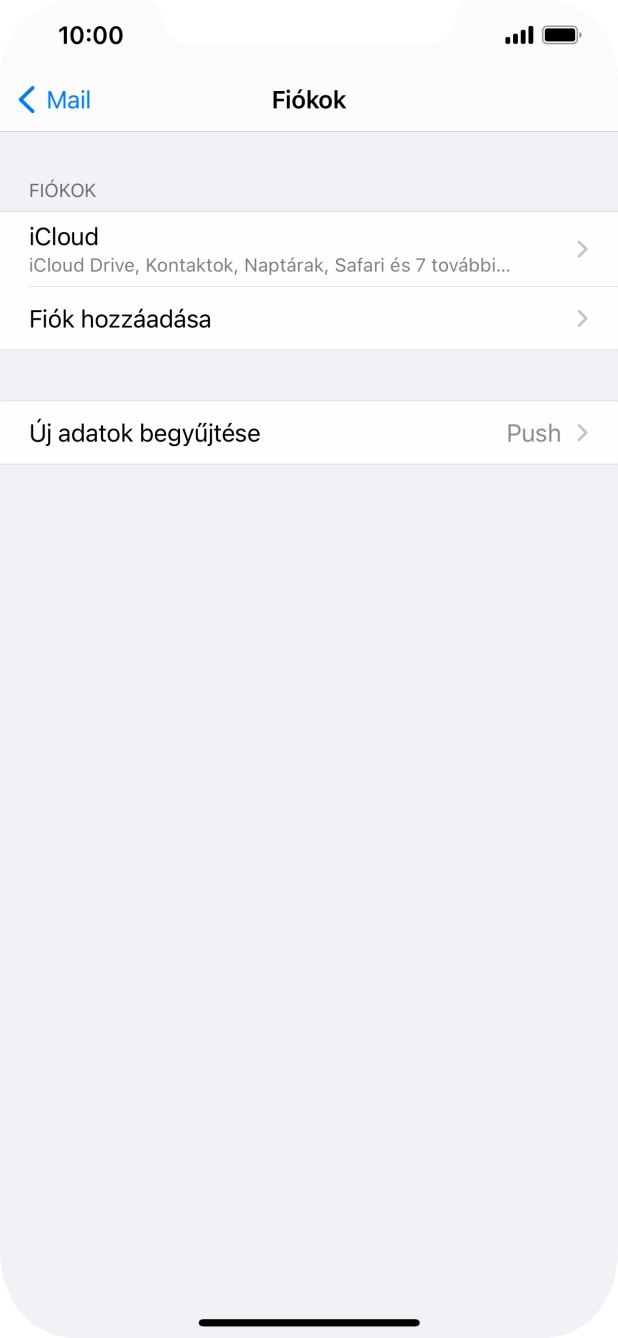 Válaszd a Fiók hozzáadása lehetőséget.