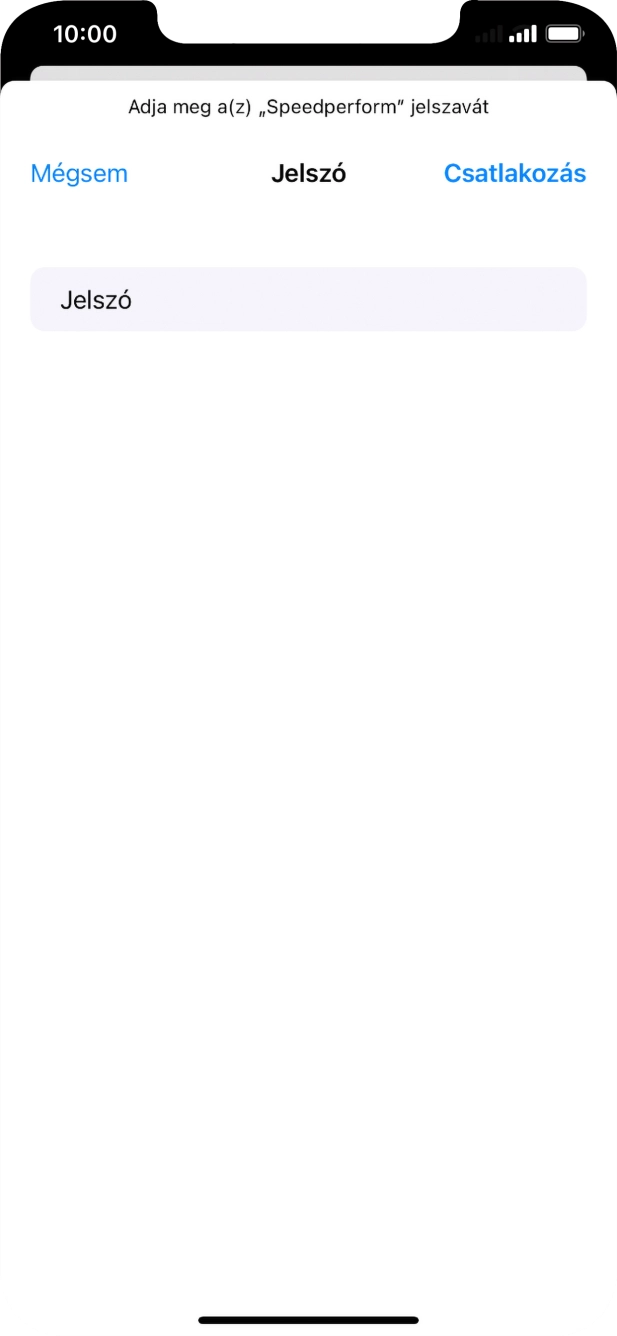 Írd be a Wi-Fi hálózatodhoz tartózó jelszót, és válaszd a Csatlakozás lehetőséget.