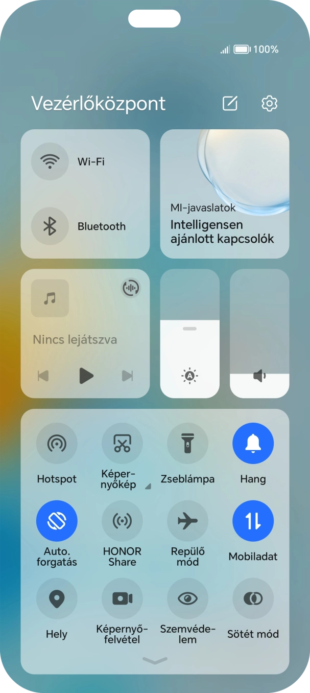 Kattints az adatkapcsolatok ikonra a funkció be- vagy kikapcsolásához.