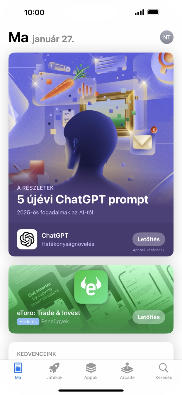 Válaszd a Keresés lehetőséget.