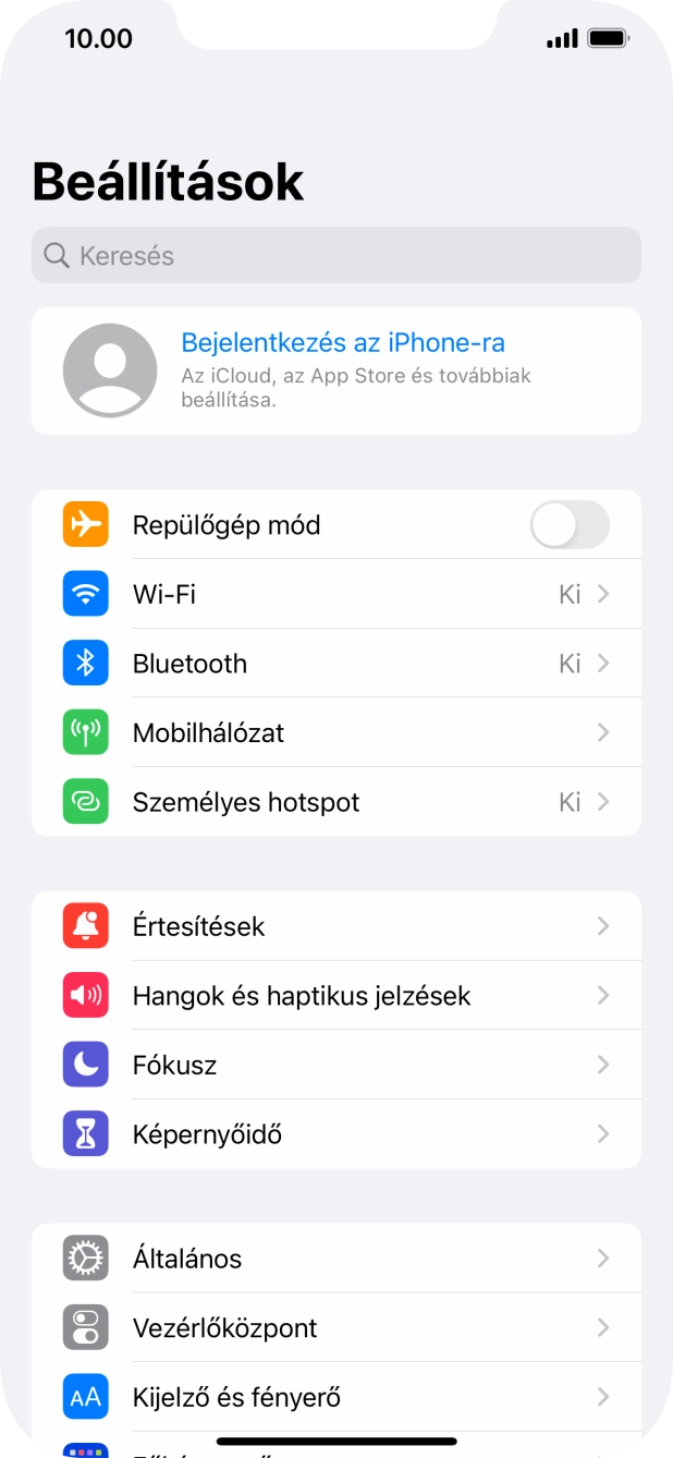 Válaszd a Bejelentkezés az iPhone-ra lehetőséget.