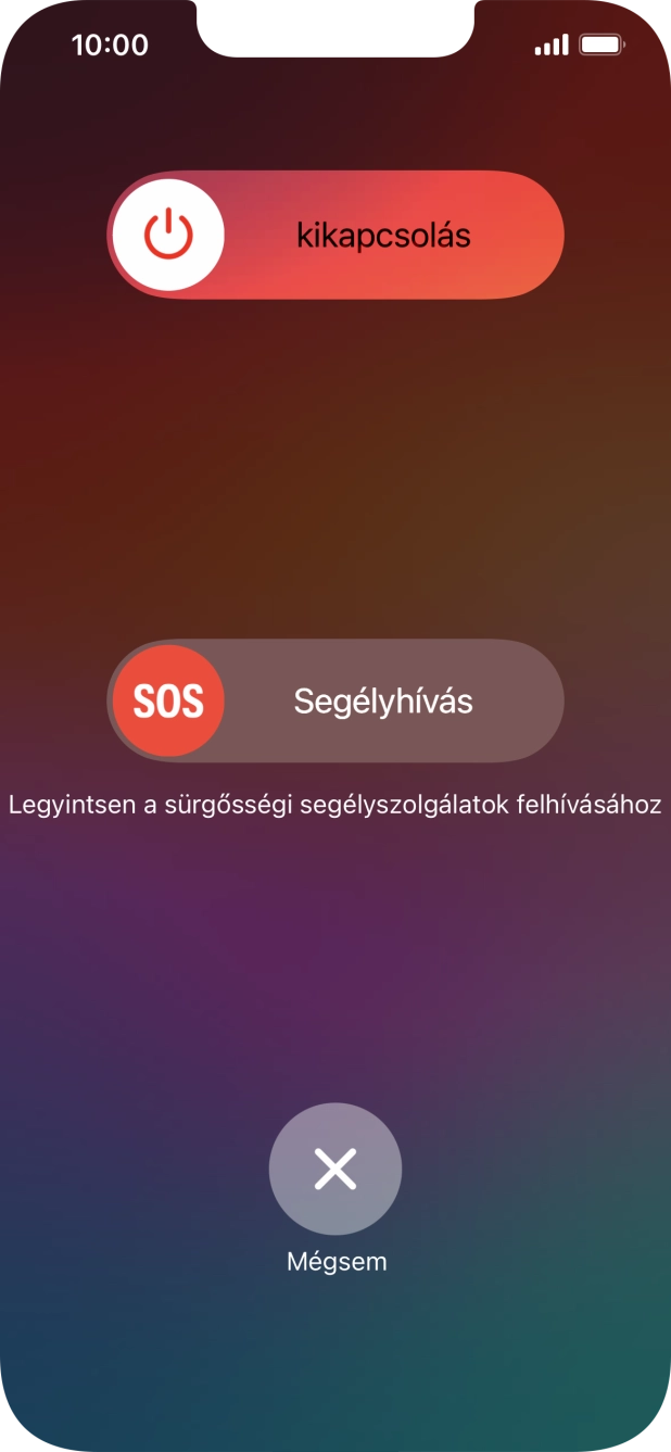 Kattints a kikapcsolás ikonra, és húzd az ikont jobbra. Kattints a kikapcsolás ikonra, és húzd az ikont jobbra.
