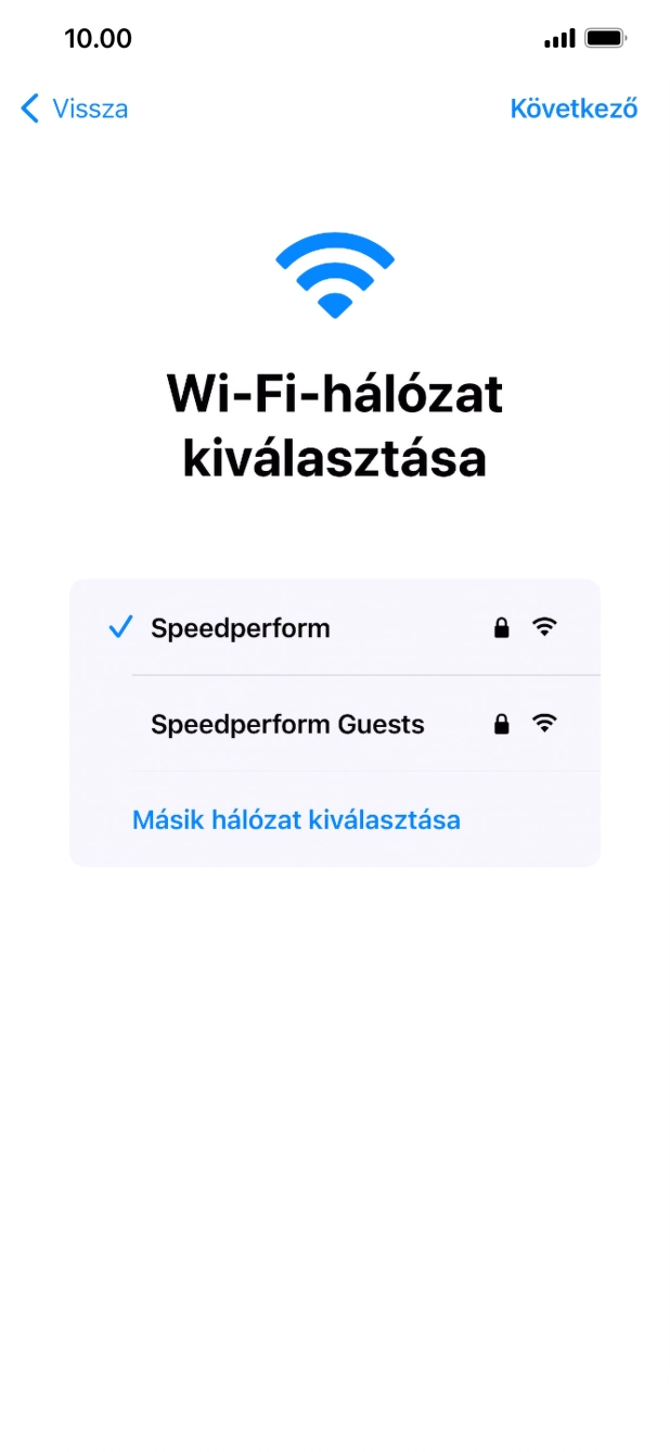 Válaszd a Következő lehetőséget.