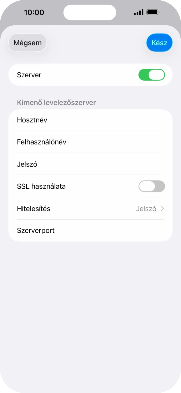 Kattints az „SSL használata” melletti csúszkára a funkció bekapcsolásához.