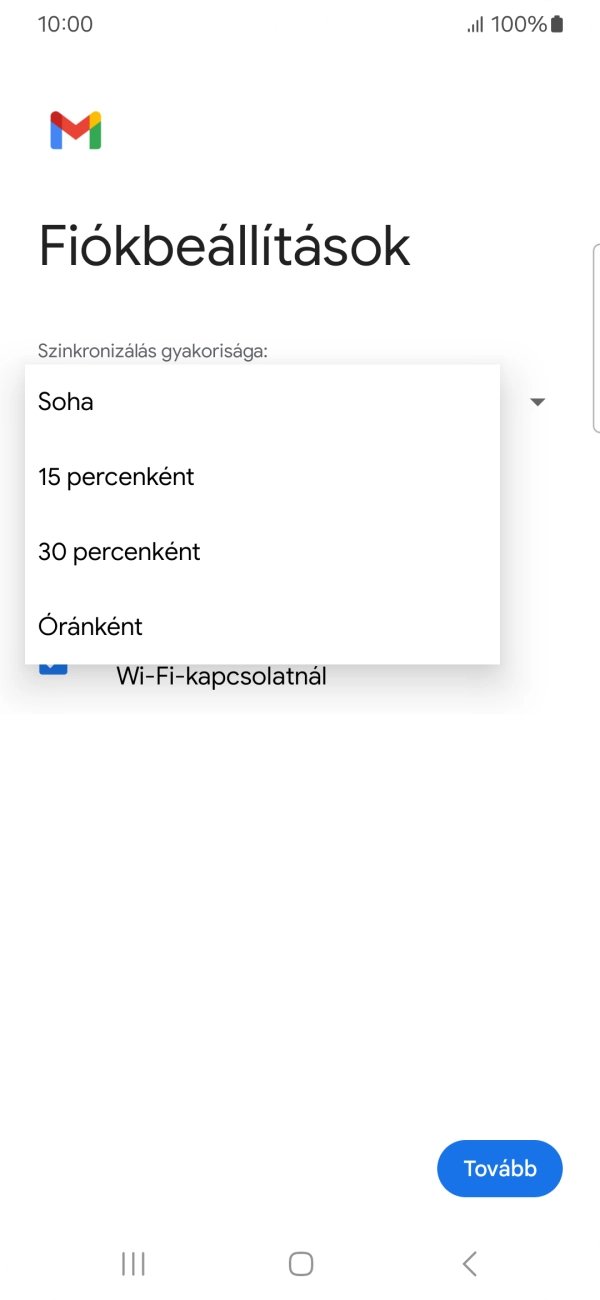 Válaszd ki a kívánt beállítást.